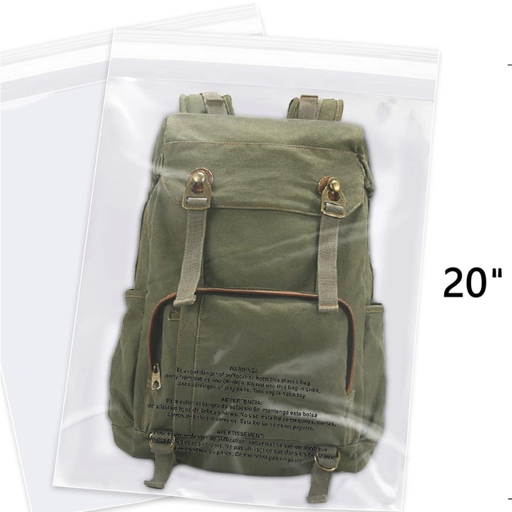 14" x 20" (30 Count) Self Seal Clear Poly Bags